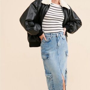 Pilcro Blue Denim Skirt